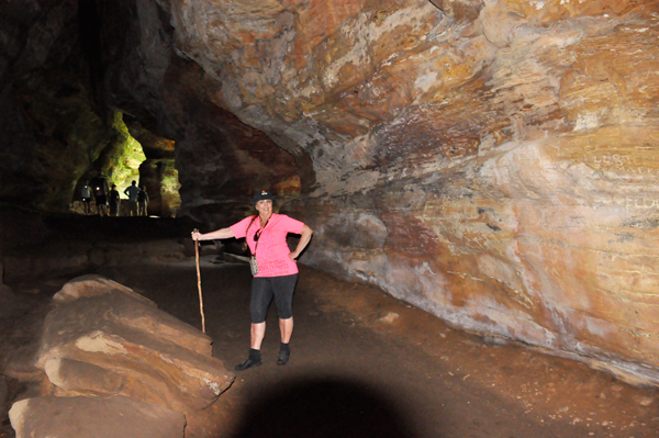 Karen Duquette inside The Rock House